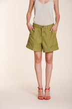 Dallas women's cargo bermuda in slub cotton relaxed fit