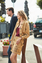 Baltimora bermuda cargo mujer de panama flameado relaxed fit