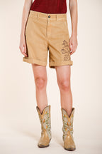 Baltimora bermuda cargo mujer de panama flameado relaxed fit