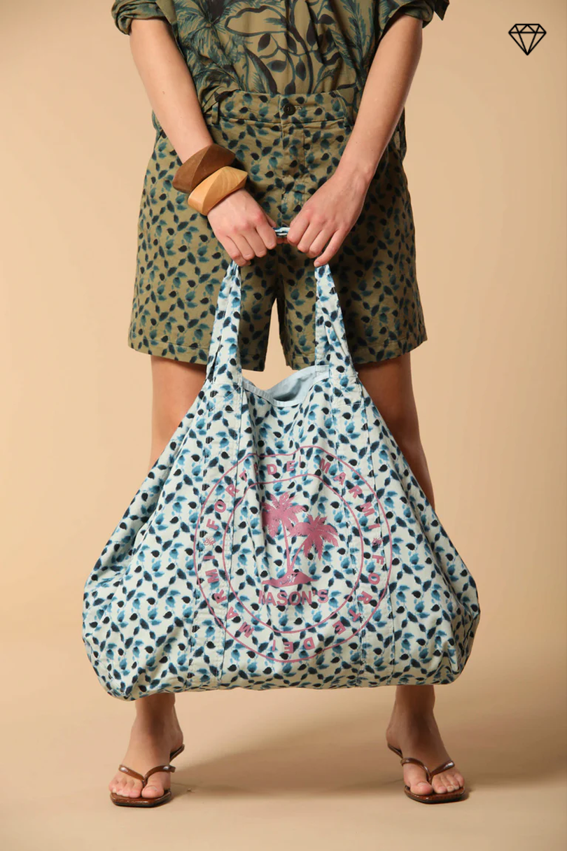 Mason’s bag borsa unisex in cotone con stampa foglia ①