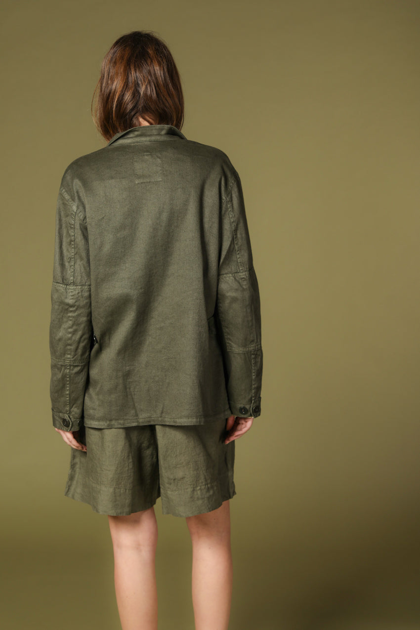 Image 4 of women's flyshirt overshirt in green by Mason's