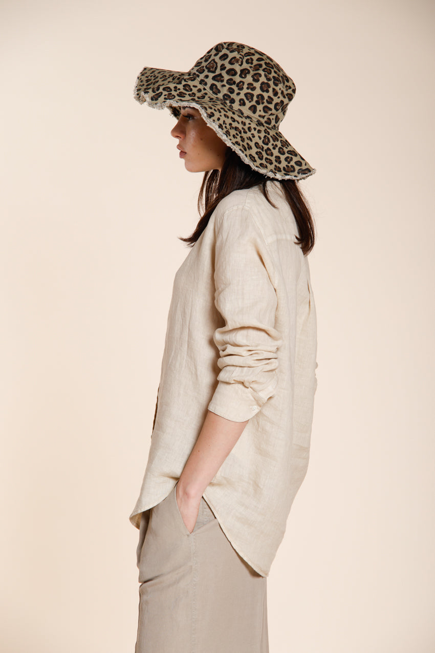 Delhi chemise femme à manches longues en toile de lin