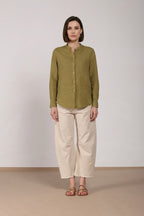 Delhi women's shirt long-sleeved in linen canvas