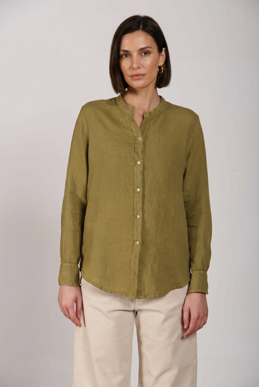 Delhi women's shirt long-sleeved in linen canvas