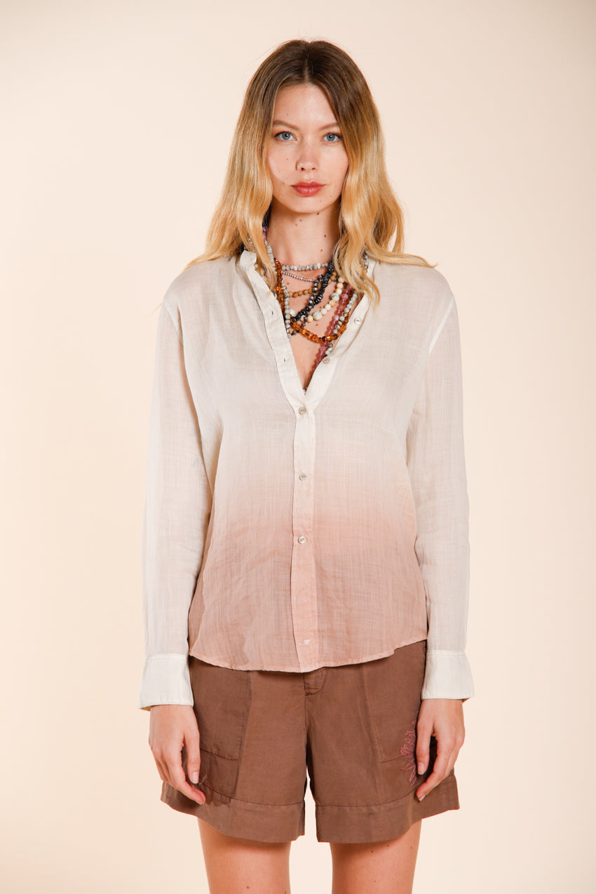 Delhi camisa mujer de manga larga en ramie