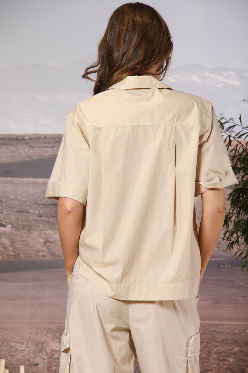 Florida camisa de mujer de manga corta en popelina