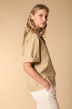 Florida camisa de mujer de manga corta en popelina