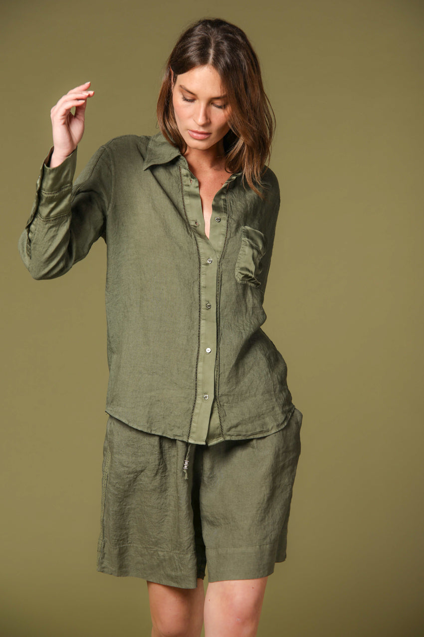 Image 4 of women's Nicole shirt in green by Mason's