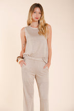 Karina camicia donna smanicata in maglia leggera