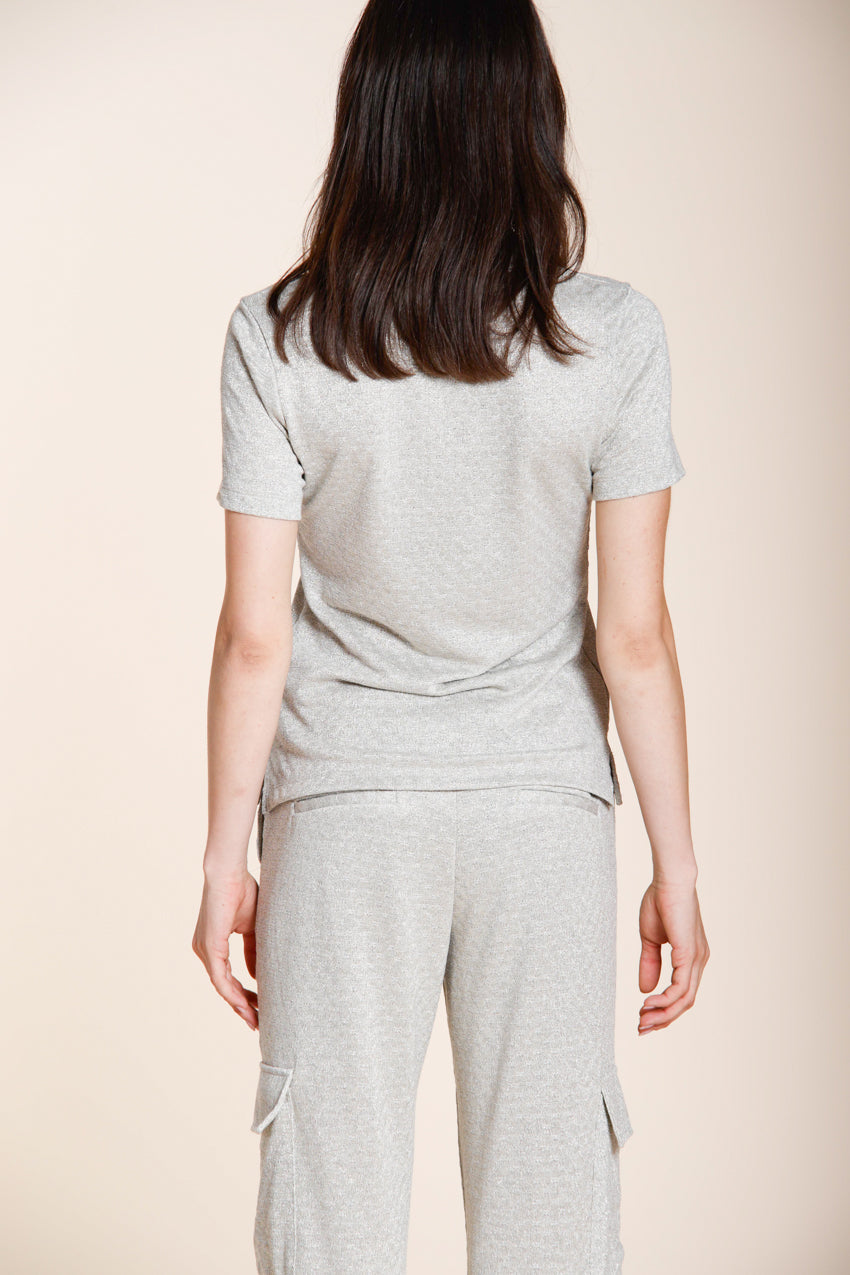 Ada camicia donna a manica corta in tricot lurex