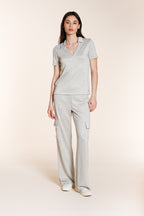 Ada camicia donna a manica corta in tricot lurex