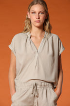 Adele MM chemise femme à manches courtes en tencel