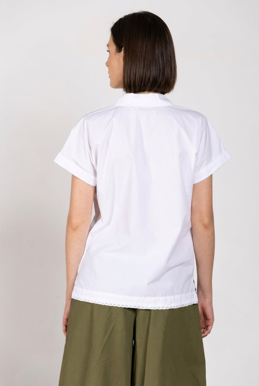 Livia chemise femme à manches courtes en popeline