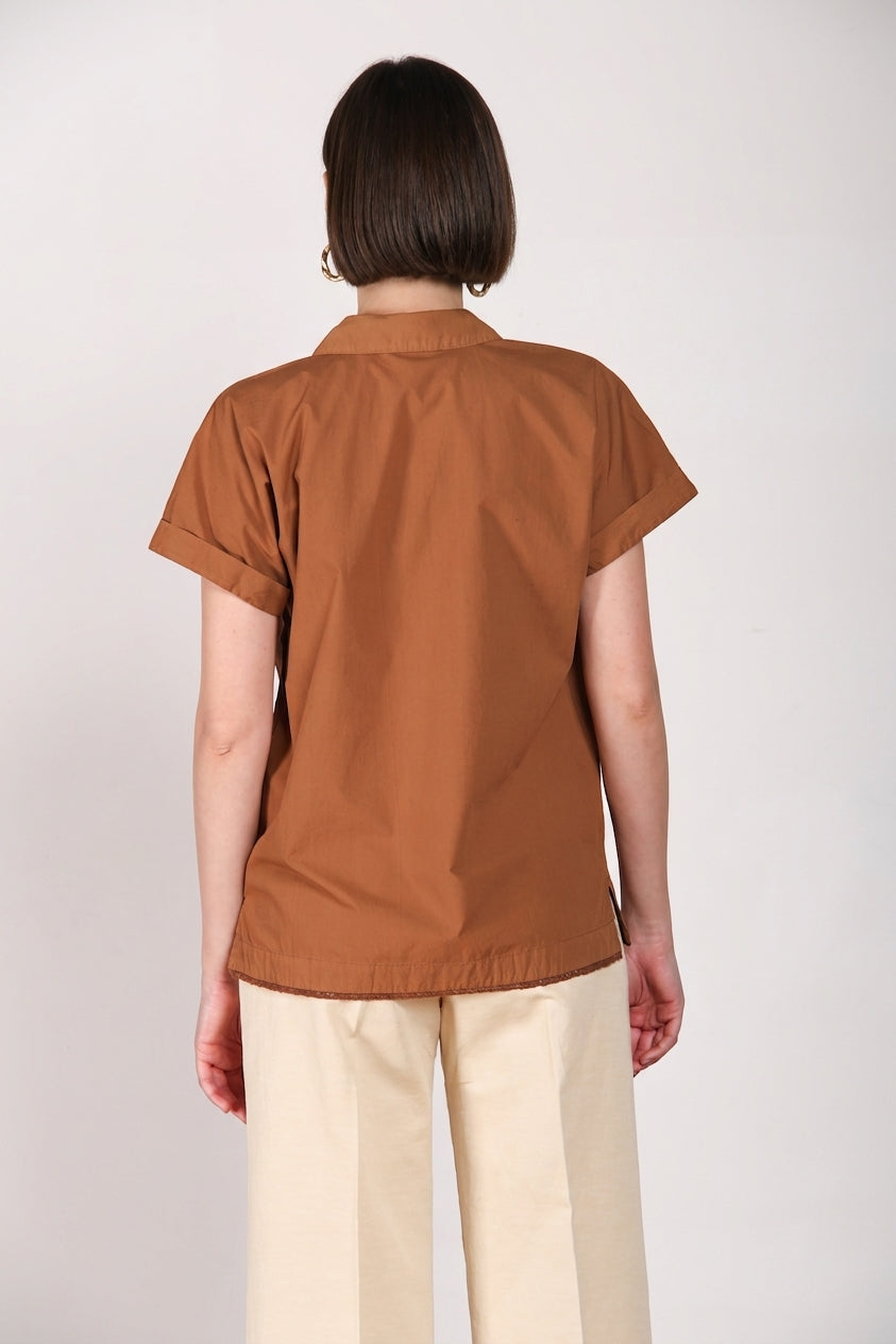 Livia camisa mujer manga corta en popelín