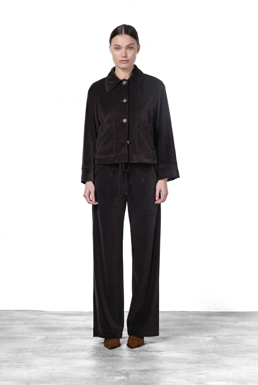 Rosie women’s jacket in wide-wale velvet