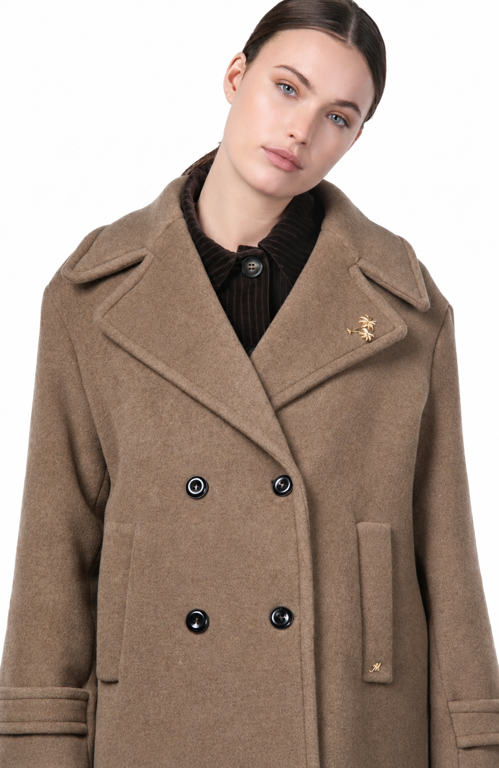 Manteau femme Leonie en drap de laine doux
