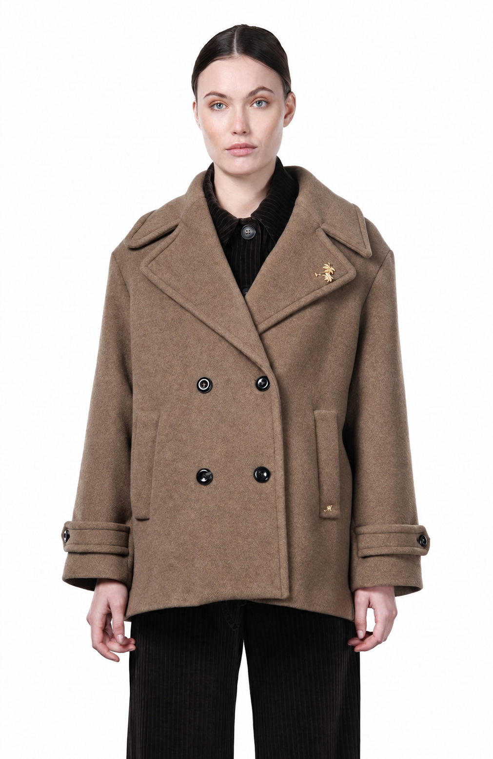 Manteau femme Leonie en drap de laine doux