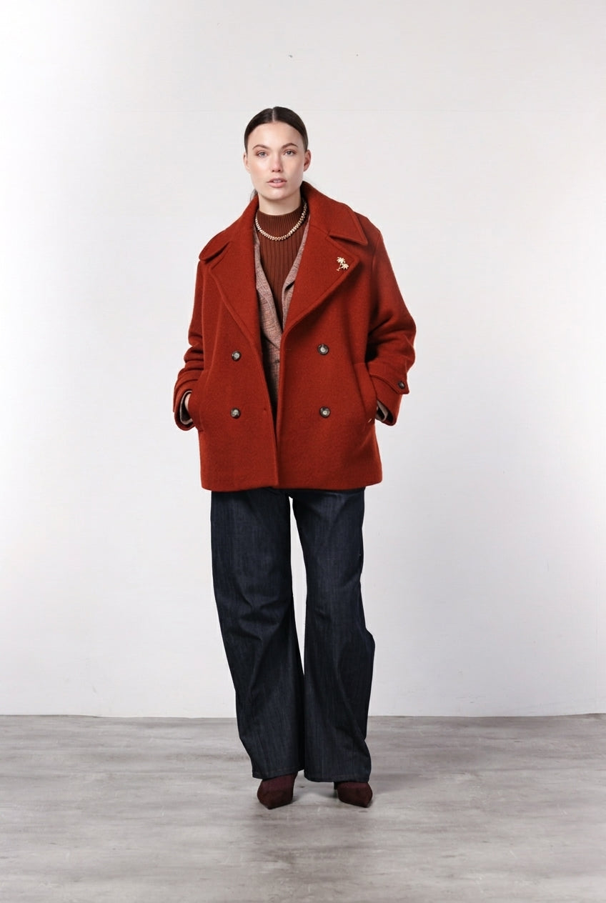 Leonie women’s coat in wool bouclé