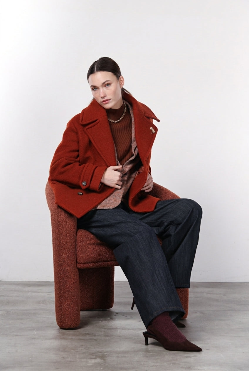Leonie women’s coat in wool bouclé