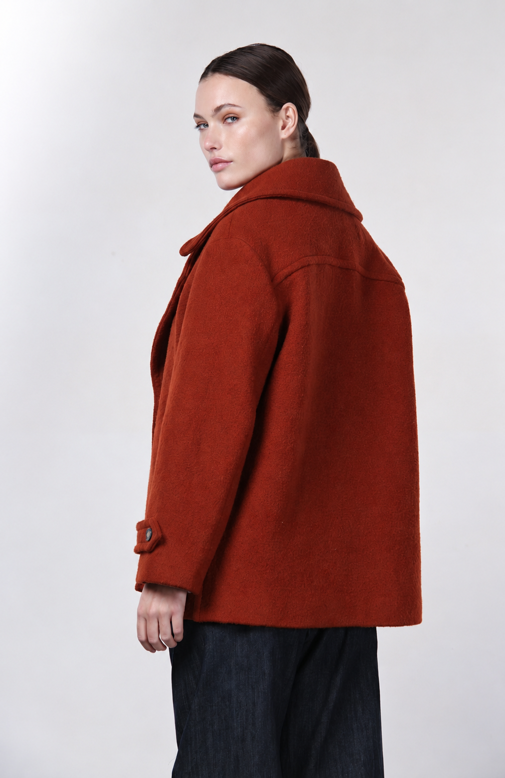 Manteau femme Leonie en bouclé de laine
