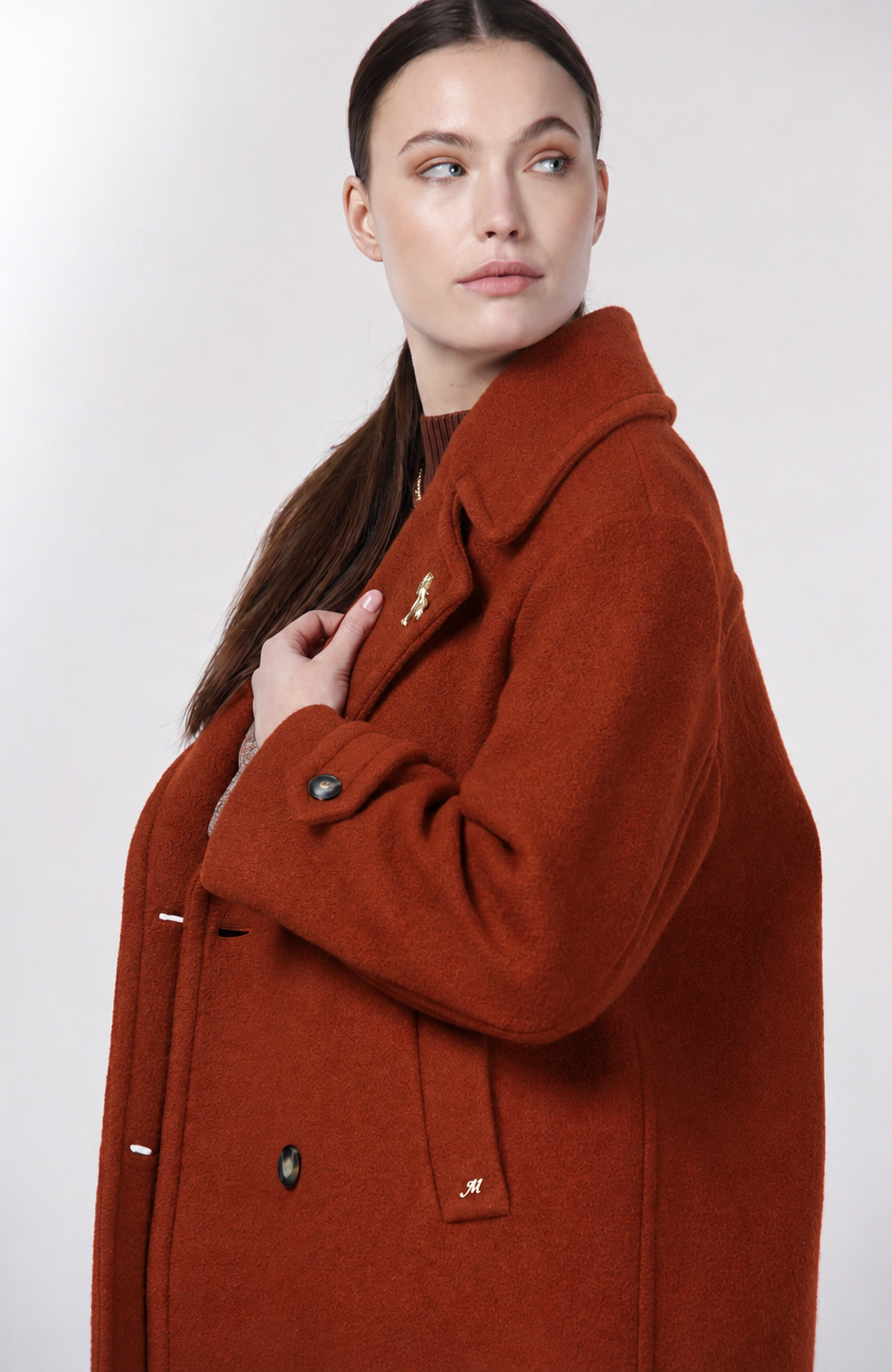 Manteau femme Leonie en bouclé de laine