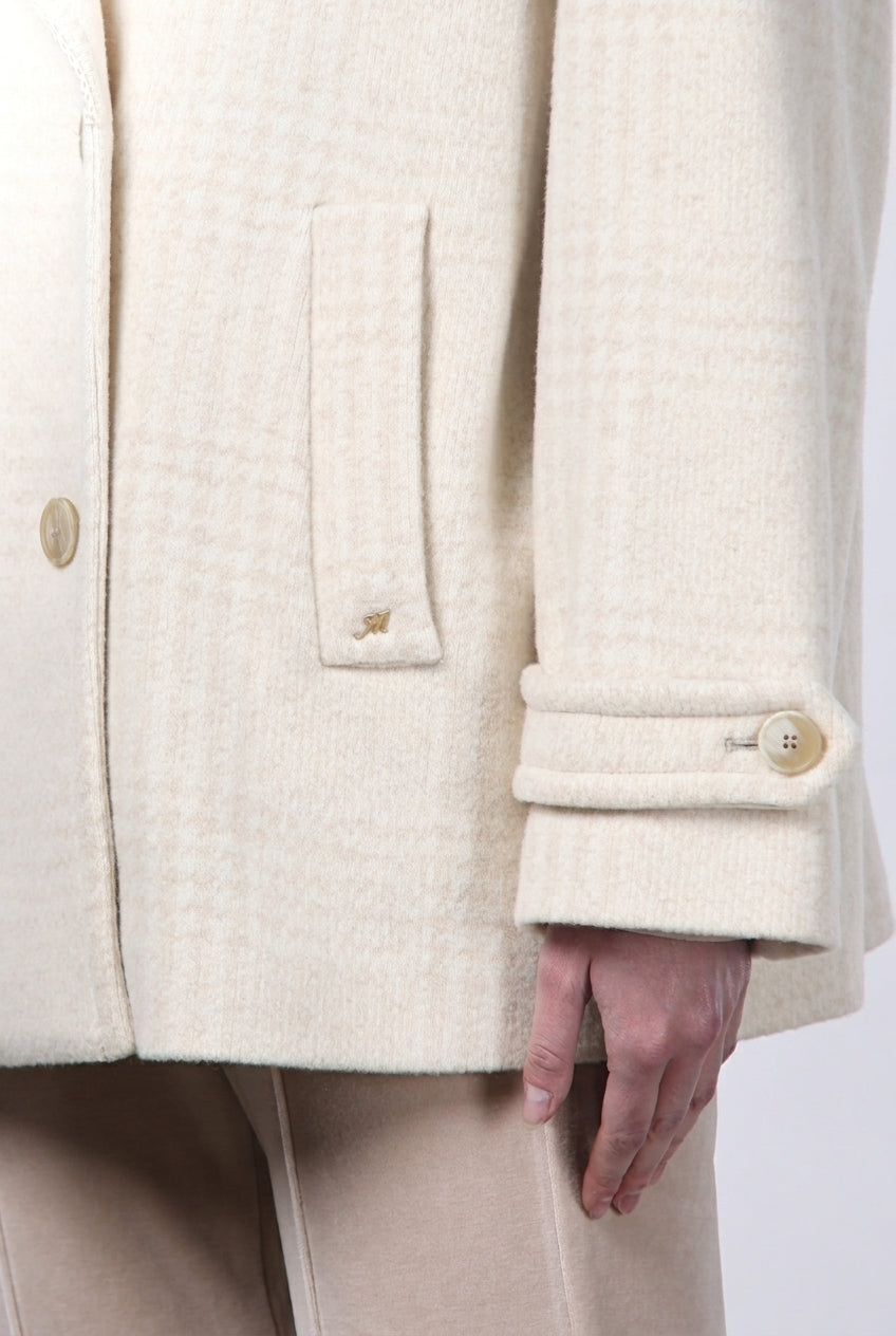Leonie women’s coat in checked wool pattern