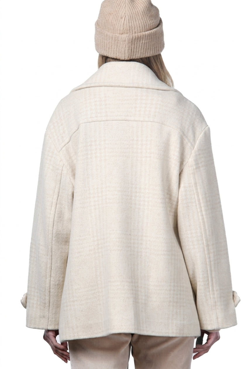 Leonie women’s coat in checked wool pattern