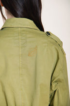 Florence New veste femme en twill léger stretch broderie fleurs