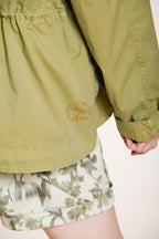 Florence New veste femme en twill léger stretch broderie fleurs
