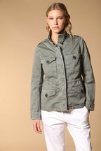 Eva field jacket donna in twill con borchie