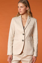 Helena blazer femme en toile mélangée lin et coton
