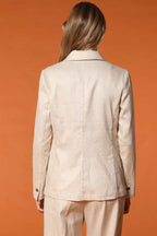 Helena blazer femme en toile mélangée lin et coton
