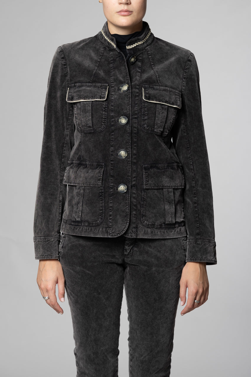 Karen veste femme en velours 1000 raies