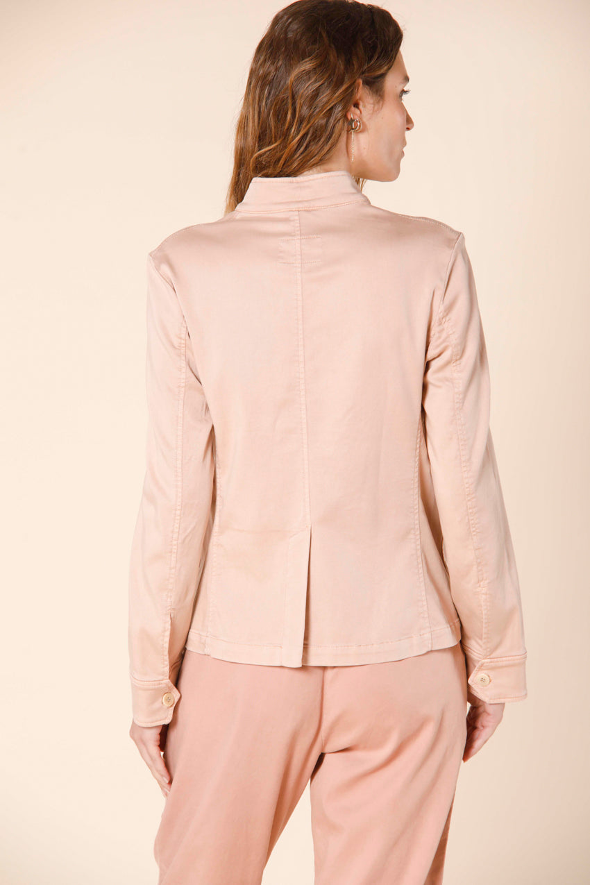 image 3 of woman's field jacket in stretch sweat karen model in pink by mason's