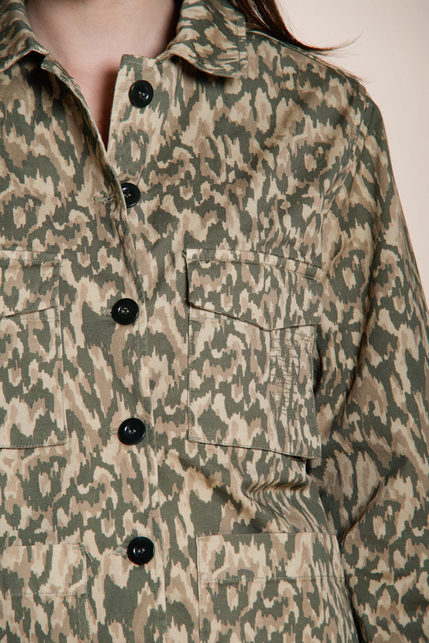 Santa Cruz giacca donna in gabardina stampa camouflage