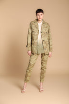 Santa Barbara giacca donna in twill stampa camouflage beige