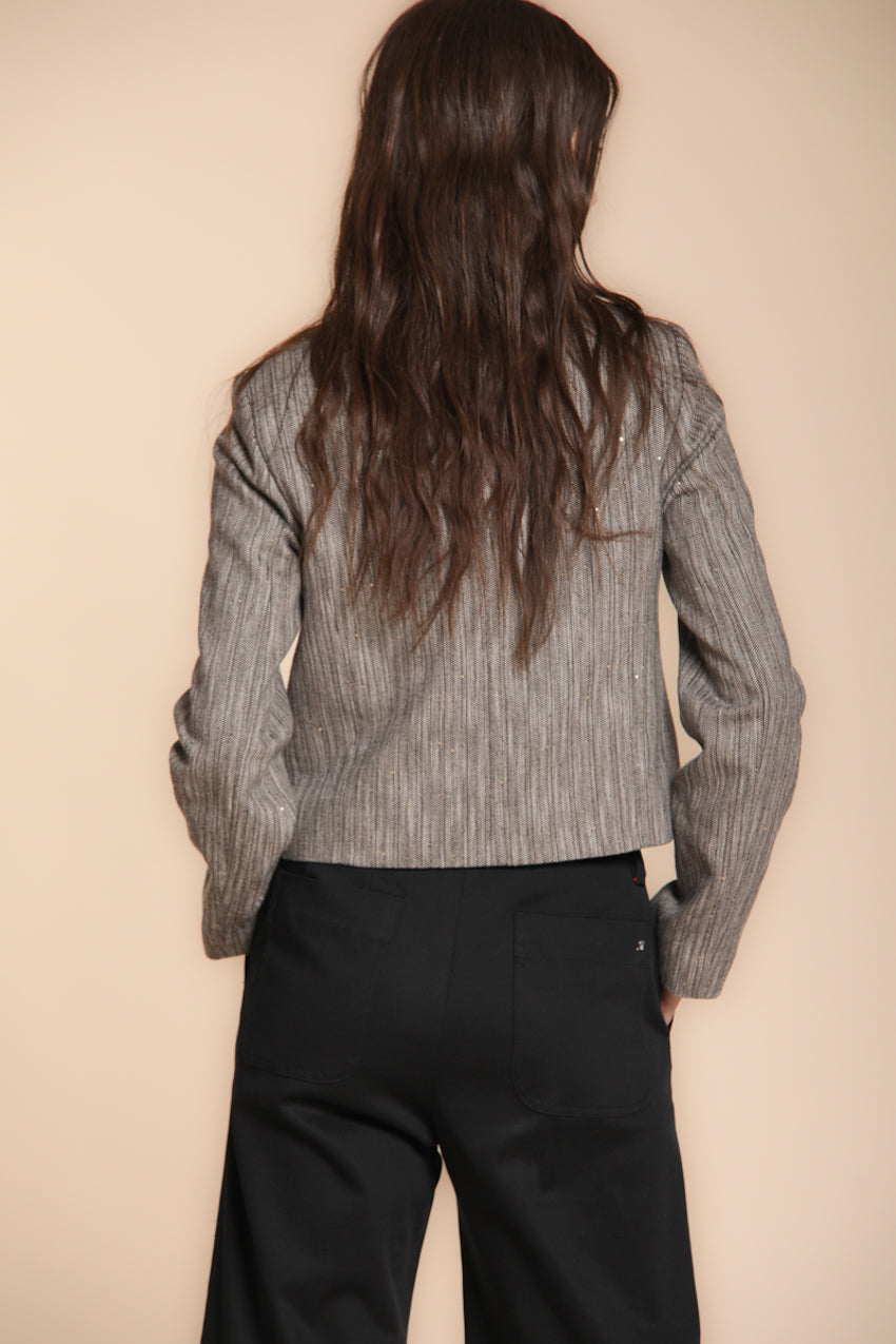 Foto 4 Lou Lou giacca cropped donna in resca paillettes