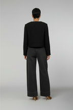 Lou Lou giacca cropped donna in bouclé misto lana