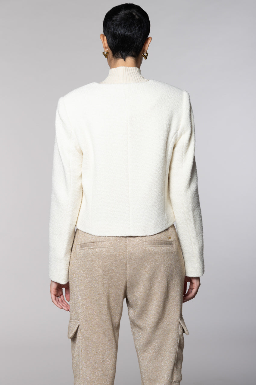 Lou Lou women’s cropped jacket in wool-blend bouclé