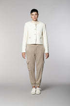 Lou Lou giacca cropped donna in bouclé misto lana