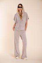 Marta felpa donna a manica corta in jersey spugna