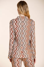 Helena giacca donna in maglia fantasia onda lurex