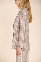 Irene blazer mujer en jersey fantasía de rayas