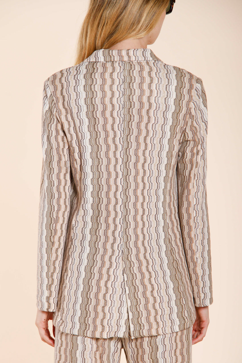 Irene blazer mujer en jersey fantasía de rayas