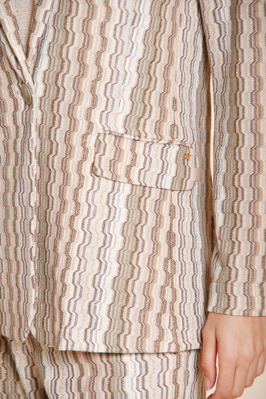 Irene blazer mujer en jersey fantasía de rayas
