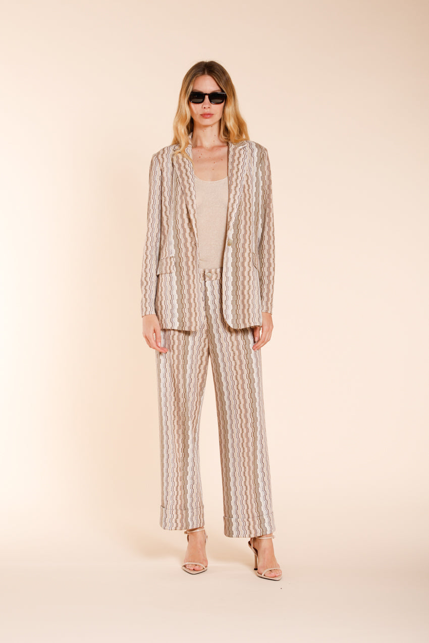 Irene blazer mujer en jersey fantasía de rayas