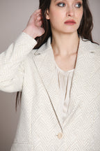 Foto 2 Irene blazer donna lungo in jersey lurex