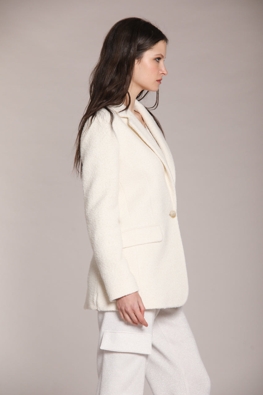 Foto 3 Irene blazer donna lungo in bouclé misto lana