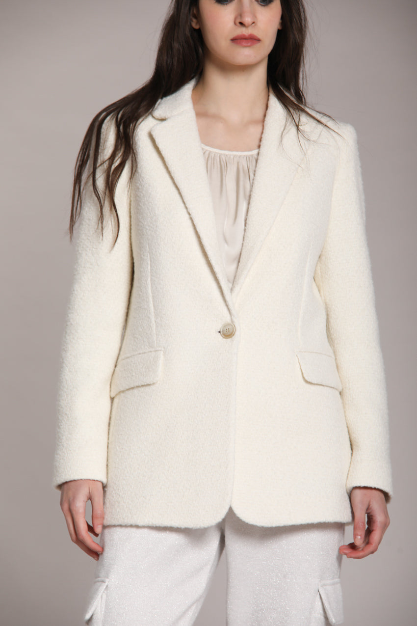 Foto 1 Irene blazer donna lungo in bouclé misto lana