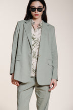 Irene women's blazer in linen and viscose blend canvas